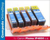 Einzel-Patronen mit Chip C-526 & C-525 fr Canon PIXMA iP4850 u.a.